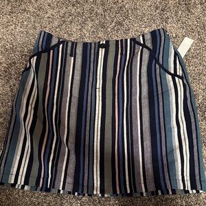 Christopher & Banks Multicolor Striped Mini Skirt